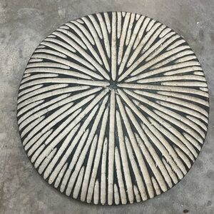Large Round African Shield with Carved Starburst Design